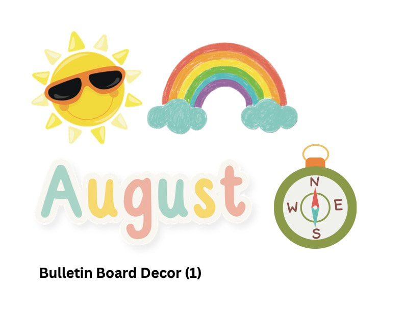 August decor image, containing the word 